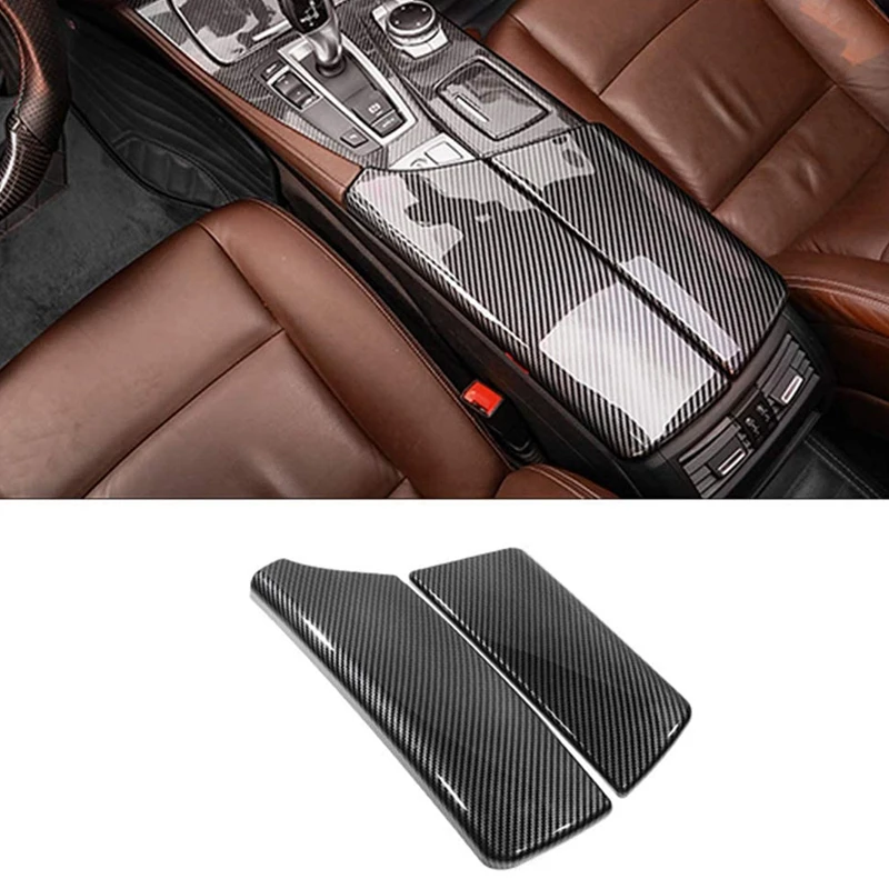 

for -BMW 5 Series F10 2011-2016 Carbon Fiber Center Armrest Box Covers Console Box Storage Box Trim Cover
