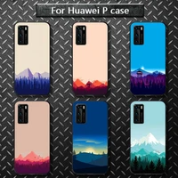snow mountain beautiful mountain view phone case for huawei p20 p30 p20pro p20lite p30lite psmart p10 9lite