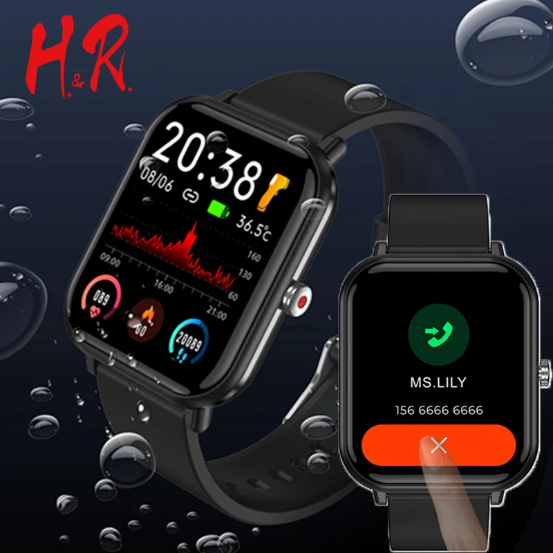 

Смарт-часы Q9 Pro для мужчин и женщин, 1,7 дюйма, измерение температуры, пульса, уровня кислорода в крови, смарт-браслет, спортивный фитнес-трекер...