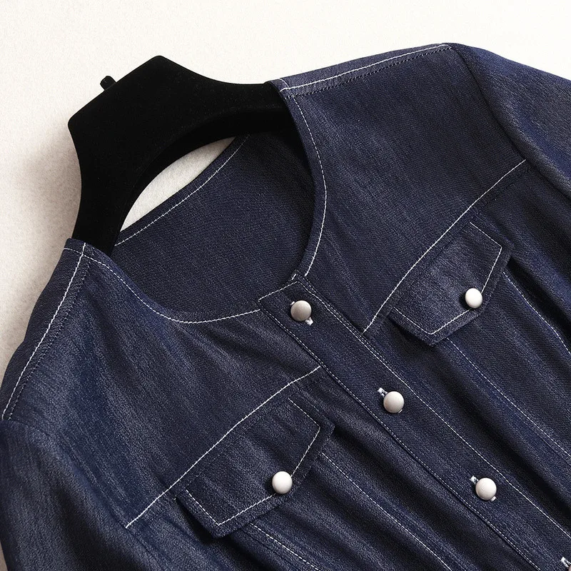 

2020 Fashion Summer Outfits Women Solid Pants Suit 2 Piece Set Casual Twinset Short Sleeve Denim Top and Pants Suit Matching Set