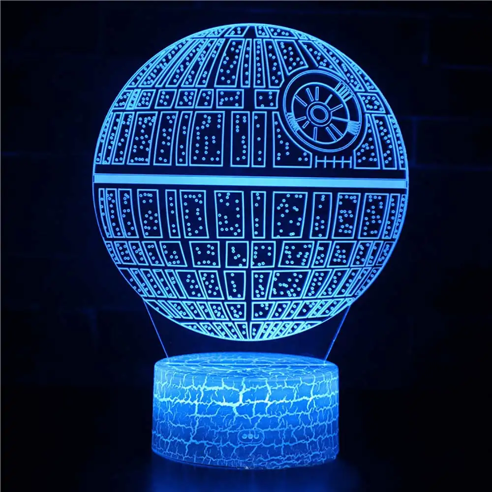 

LemonBest Star Wars Night Light 3D Light Phantom Table Lamp Room Light Home Decoration 16 Color Changing LED Light Table Lamp
