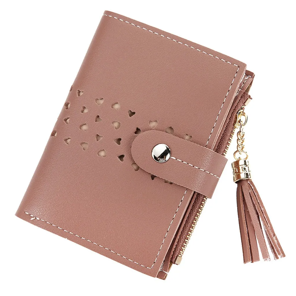 Корейская женская сумка короткий кошелек с кисточками и застежкой держатель для