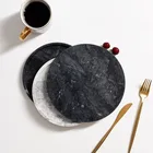 Натуральный Мрамор Керамические поддоны декоративные украшения косметический Дисплей лоток для хранения Круглый торт десертные тарелки гостиной настенные украшения