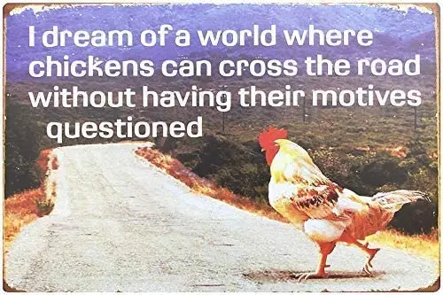 

Tin Signs Metal Novelty Rooster Sign Vintage Funny Kitchen Signs for Home bar Pub Wall Art Plaque Decor Metal Tin Sign 8x12 inch