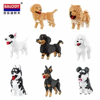 balody mini blocks toys animal model corgi dog dachshund diamond bricks schnauzer kids gifts girls christmas present pet shop
