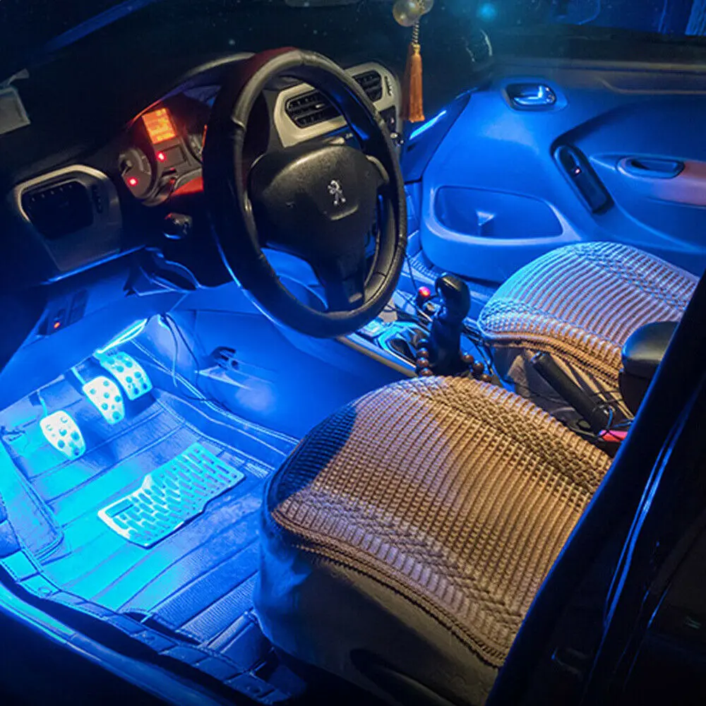 LED RGB Car Interior Atmosphere USB Lights Strip Styling Decor Lamps Footwell Light Music Sound Control Neon LampStrip | Автомобили и