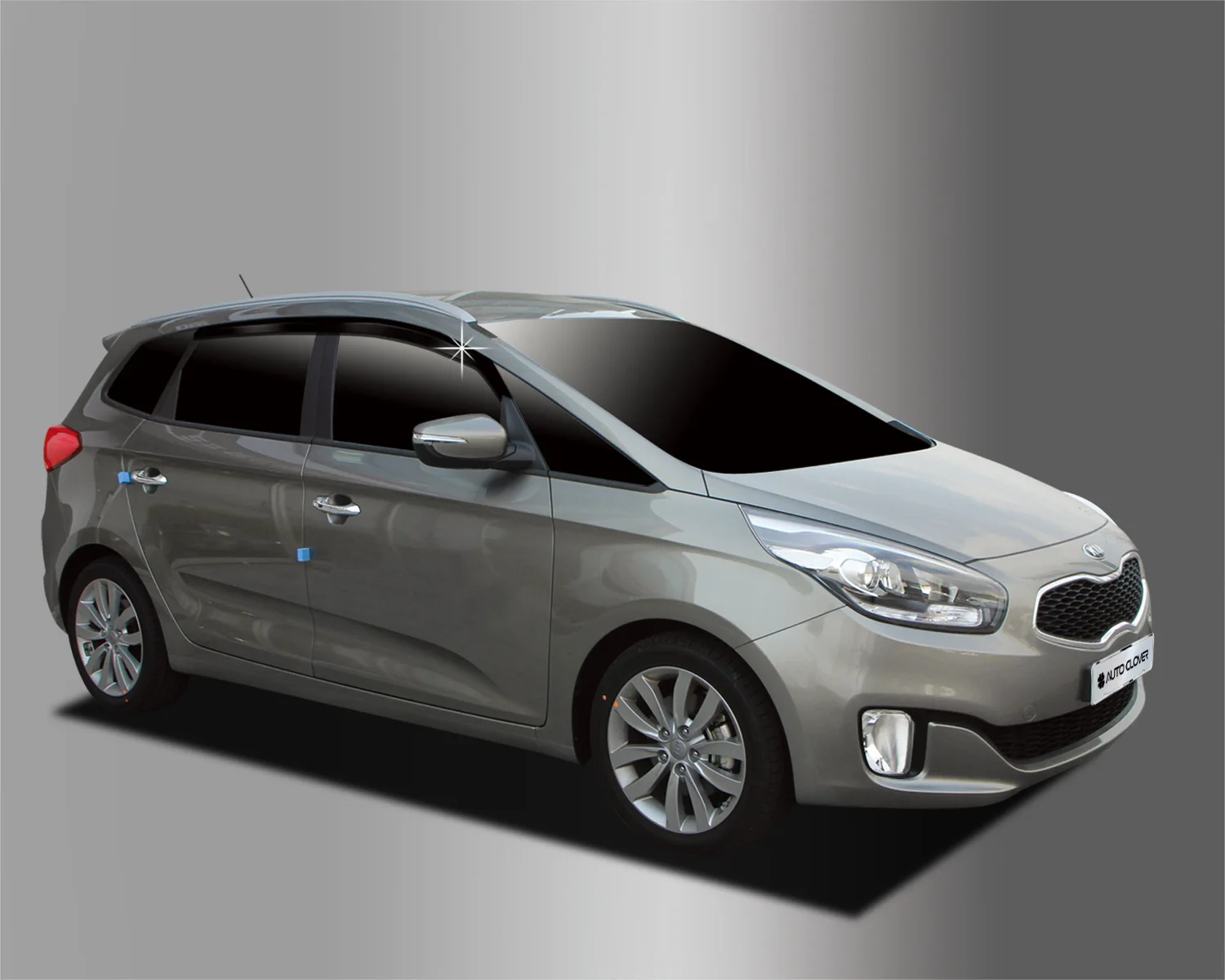 

Chrome Door Rain Visor Side Window Deflector Shade Sun Wind Shield Silver Trips Eaves for Kia All New Carens