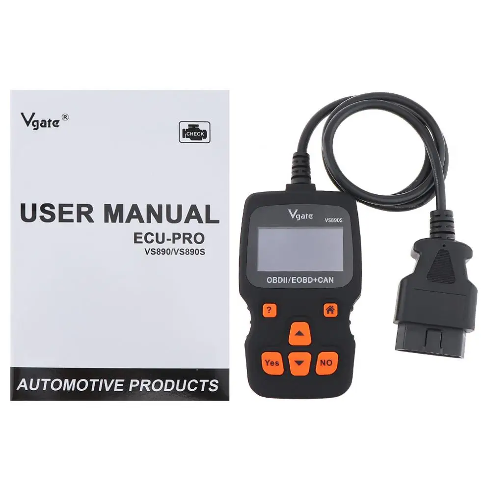 VGATE VS890 универсальный OBD2 / EOBD + CAN автомобильный считыватель кодов автоматический