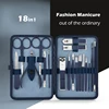Manicure Set Color Contrast sets Nail Clippers Cutter Tools Kits Stainless Steel Pedicure Travel Case for man woman 2