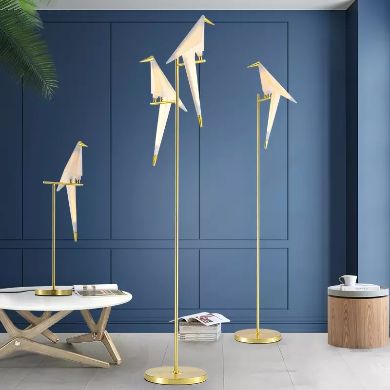 Птичья Напольная Лампа креативная акриловая тысяча бумажных журавлей окунь