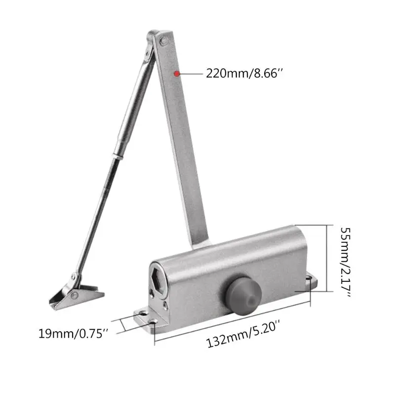 Круглый регулируемый автоматический пружинный гидравлический Дверной доводчик