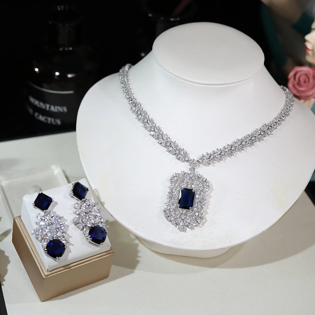 Модное свадебное квадратное ожерелье с кулоном asnor аксессуары для свадебного