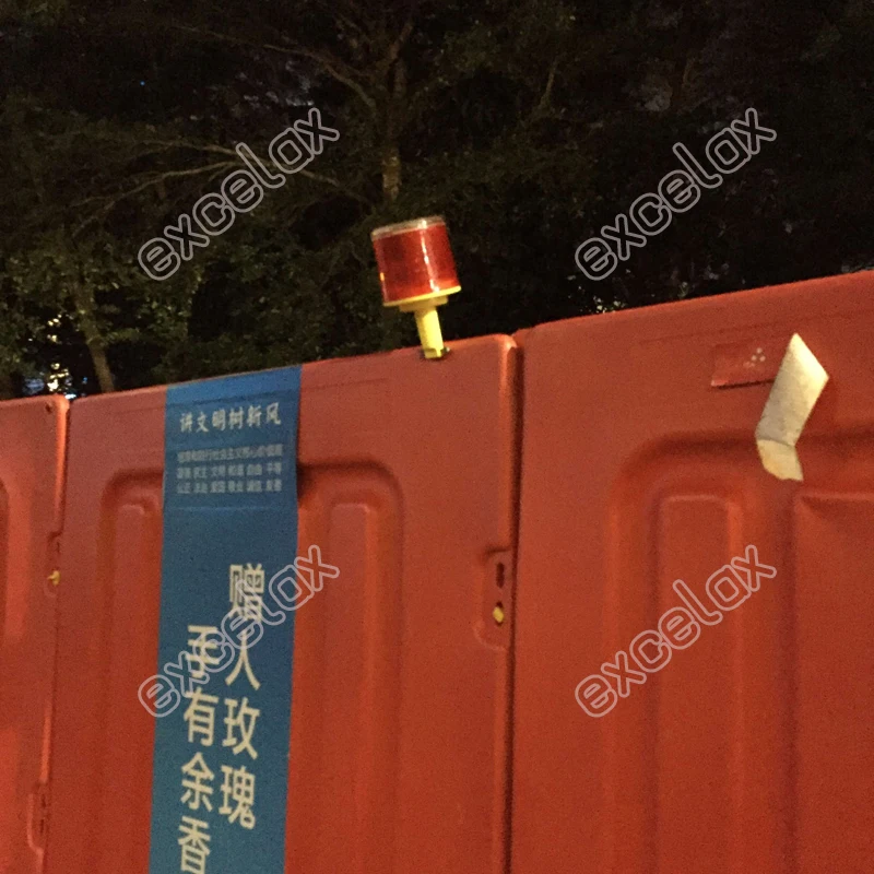 2 шт. солнечной Мощность светодиодный Предупреждение Strobe Flash светильник маяк