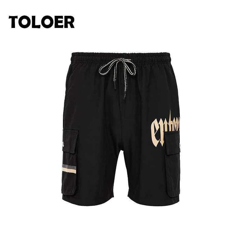 

Шорты мужские с множеством карманов, повседневные свободные штаны для бега, джоггеры, спортивная одежда для спортзала, тренировок, пляжные ...