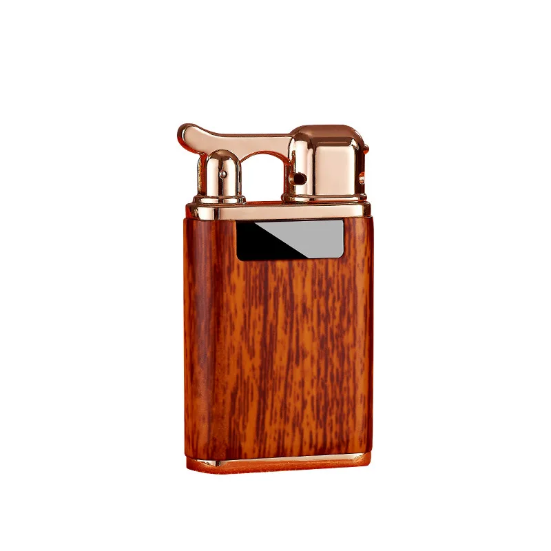 Зажигалка мужская с имитацией сандалового дерева винтажная ветрозащитная