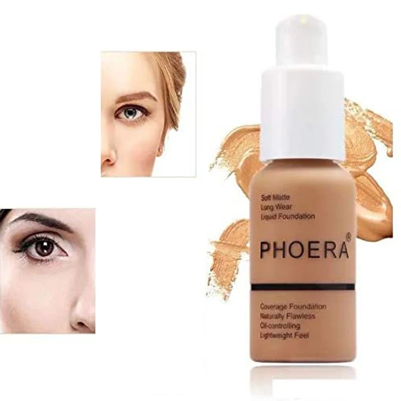 

10 Colors Makeup Foundation Liquid Full Coverage Matte Foundation Moisturizer Face Base Cream Brighten Concealer Makeup Primer