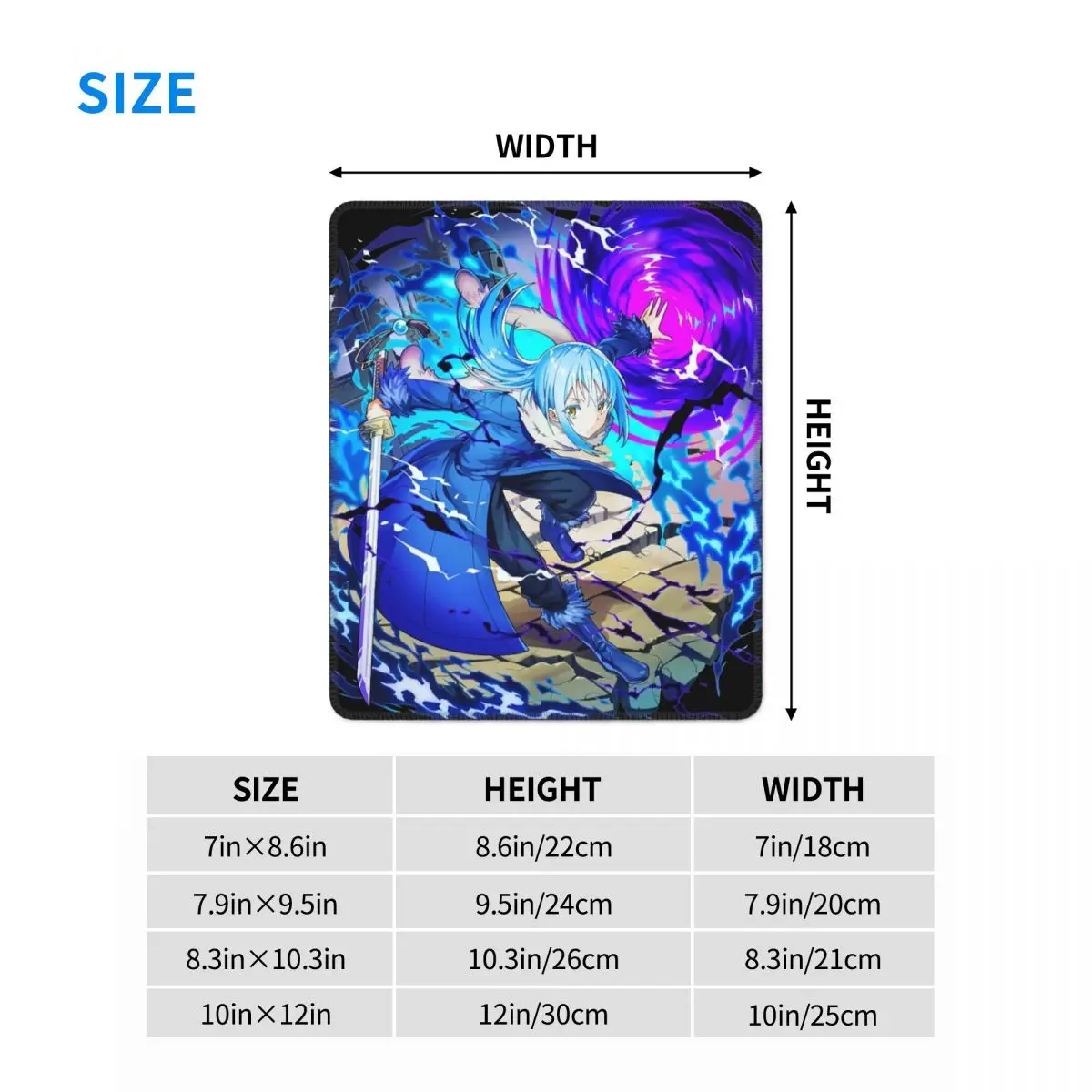 

Rimuru Tempest Gluttony Mouse Pad Got Reincarnated As a Slime Tensura Slime Isekai Desk Mat Pads Computer Keyboard Desk Pad