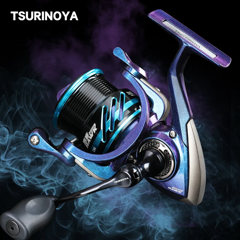

TSURINOYA Spinning Fishing Reel HAWK 2000S 2500S 3000S Shallow Spool Long Casting Wheel 5.2:1 7kg Max Power Pike Profession Reel