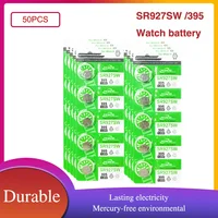 50PCS 395 399 AG7 SR927SW SR927W SR927 LR927 LR927W 1.55V Silver Oxide Battery For Watch Toys Remote Button Cell