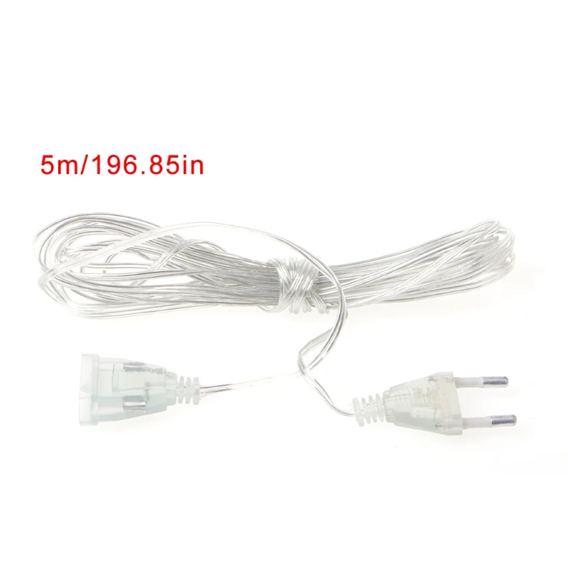 

100W EU Plug Male To Female Power Supply AC Adapter Extension Cable Cord 5m