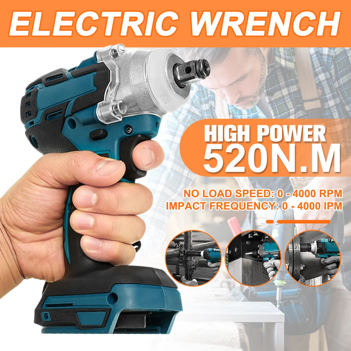 Аккумуляторная электрическая отвертка 18 в бесщеточный ударный гайковерт