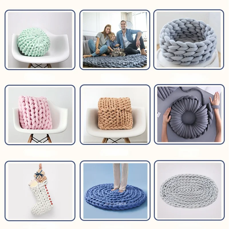 500g/1KG meters Super Thick Yarn DIY Hand-knit Woven Thread cotton yarn for Hand-woven blankets cat litters sleeping pillows | Дом и сад