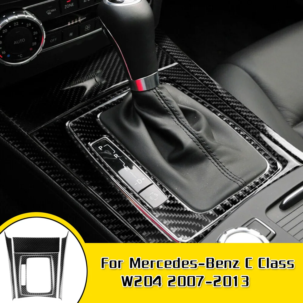 

5pcs Decoration Cover Set Car Carbon Fiber Trim Decor For Mercedes-Benz C-Class W204 2007-13