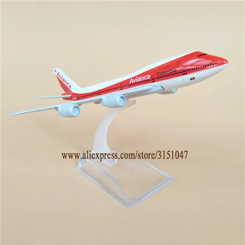 16 см Air Colombia оранжевая авиапочка B747 200 Боинг 747 авиакомпании модель самолета