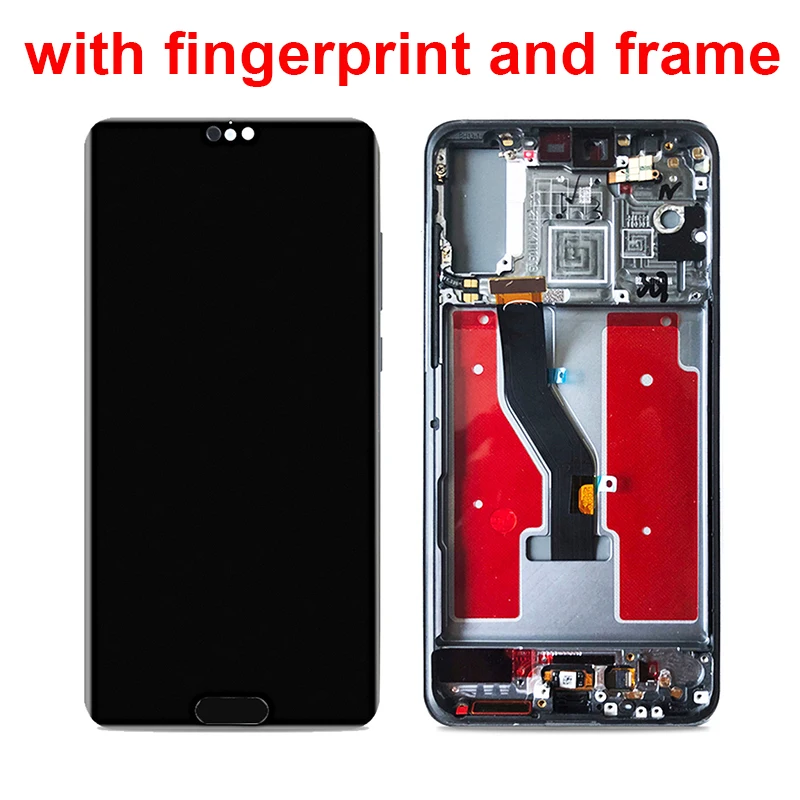 Отпечатков пальцев для huawei P20 Pro CLT L09 L29 ЖК дисплей сенсорный экран дигитайзер