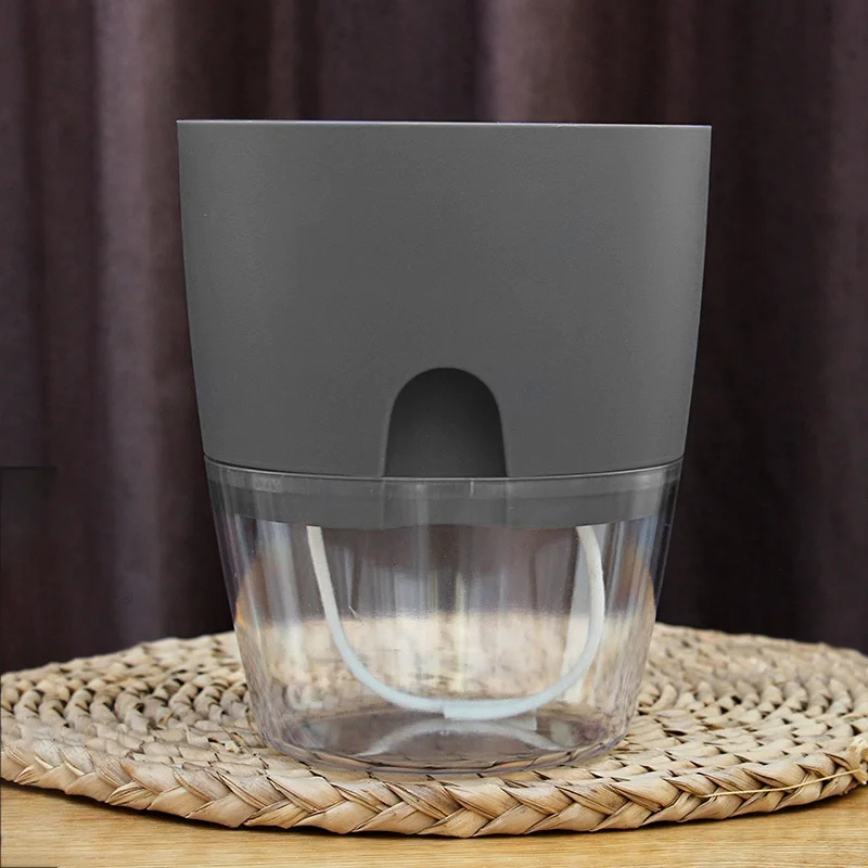 

Cachepots For Orchids Planter Double Deck Pots Self Watering Keep Fresh and Healthy Herbs Indoor Stylish Planter Plant Tray Home