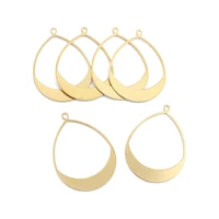 10pcs charms water drop open jewelry raw brass bohemia earring fashion necklace women jewelry making findings parts