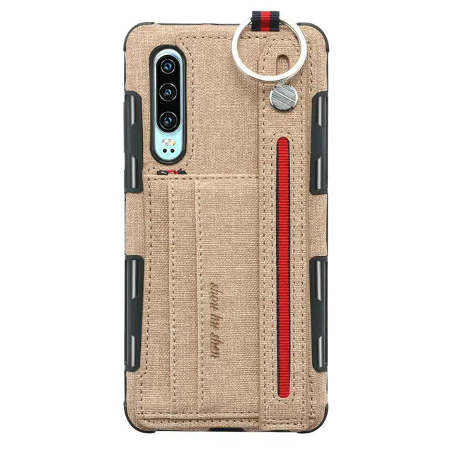 Light gold Металлическое кольцо держатель для huawei P30 Lite чехол Funda huawei P30 Pro Чехол карточка из ткани слот задняя крышка huawei P20 Lite чехол 20 P 30 Pro - Цвет: Light gold