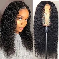 funky girl water wave lace closure wig brazilian human hair wigs for black women remy 4x4 closure lace wig with baby hair 150