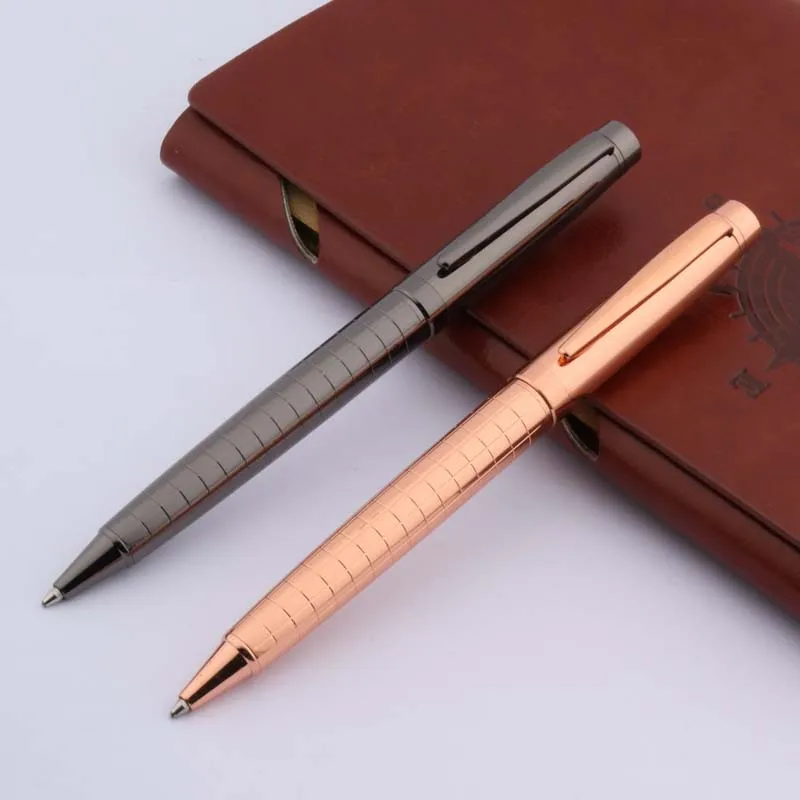 Новая Металлическая розовая Золотая шариковая ручка Роскошные деловые подарки