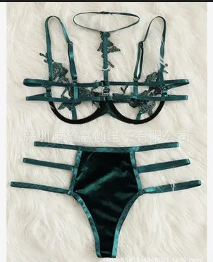 

Womens Sexy Corset Satin Silk Lace Bra +G-string Sets Underwear Suit UK