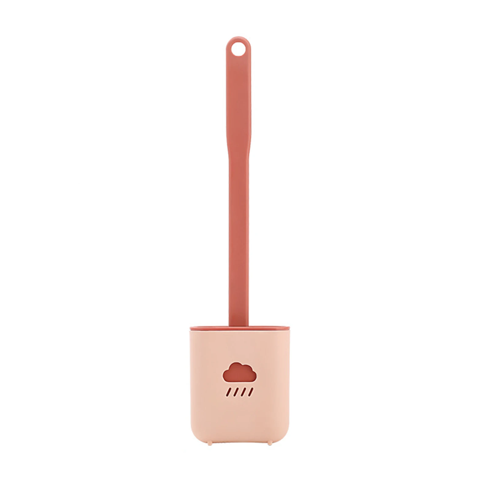 

Hig Silicone Toilet Brush with Long Handle & Quick Drying Holder Multifunctional Soft Cleaning Brush for Corner Bathroom DOG88