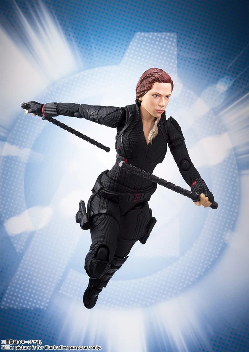

BANDAI Original S.h.figuarts Black Widow Scarlett Johansson Marvel The Avengers Anime Action Figure Collection Model Toy