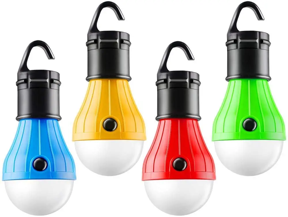 

Tent Lamp Portable LED Tent Light Hook Hurricane Emergency Lights Tent Lantern Bulb for Camping Fishing 4 Colors Use 3*AAA