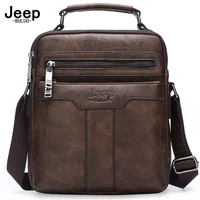 jeep buluo hot mens crossbody shoulder bags split leather handbag fashion business man messenger bag high quality tote