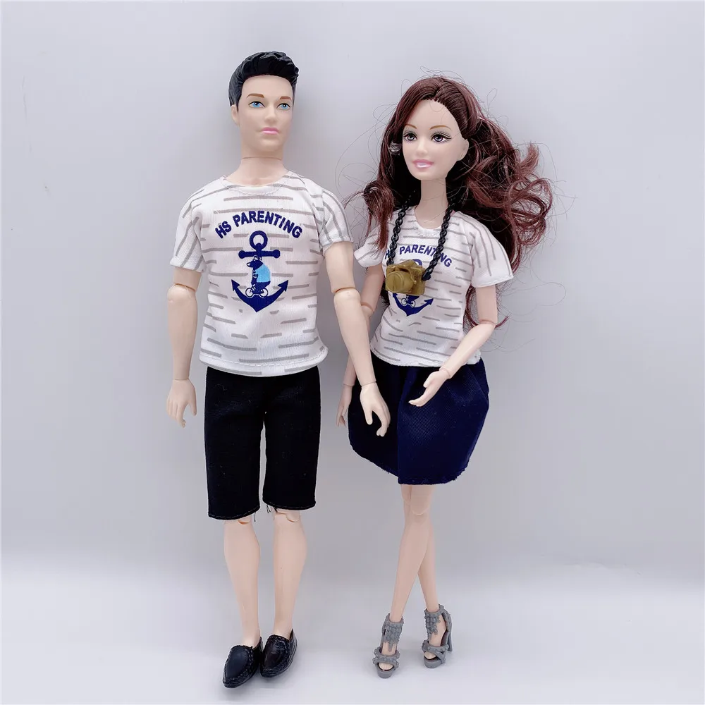

2020 11.5 inch multi-joint new Barbies couple family combination package dad + mom fashion girl child birthday gift