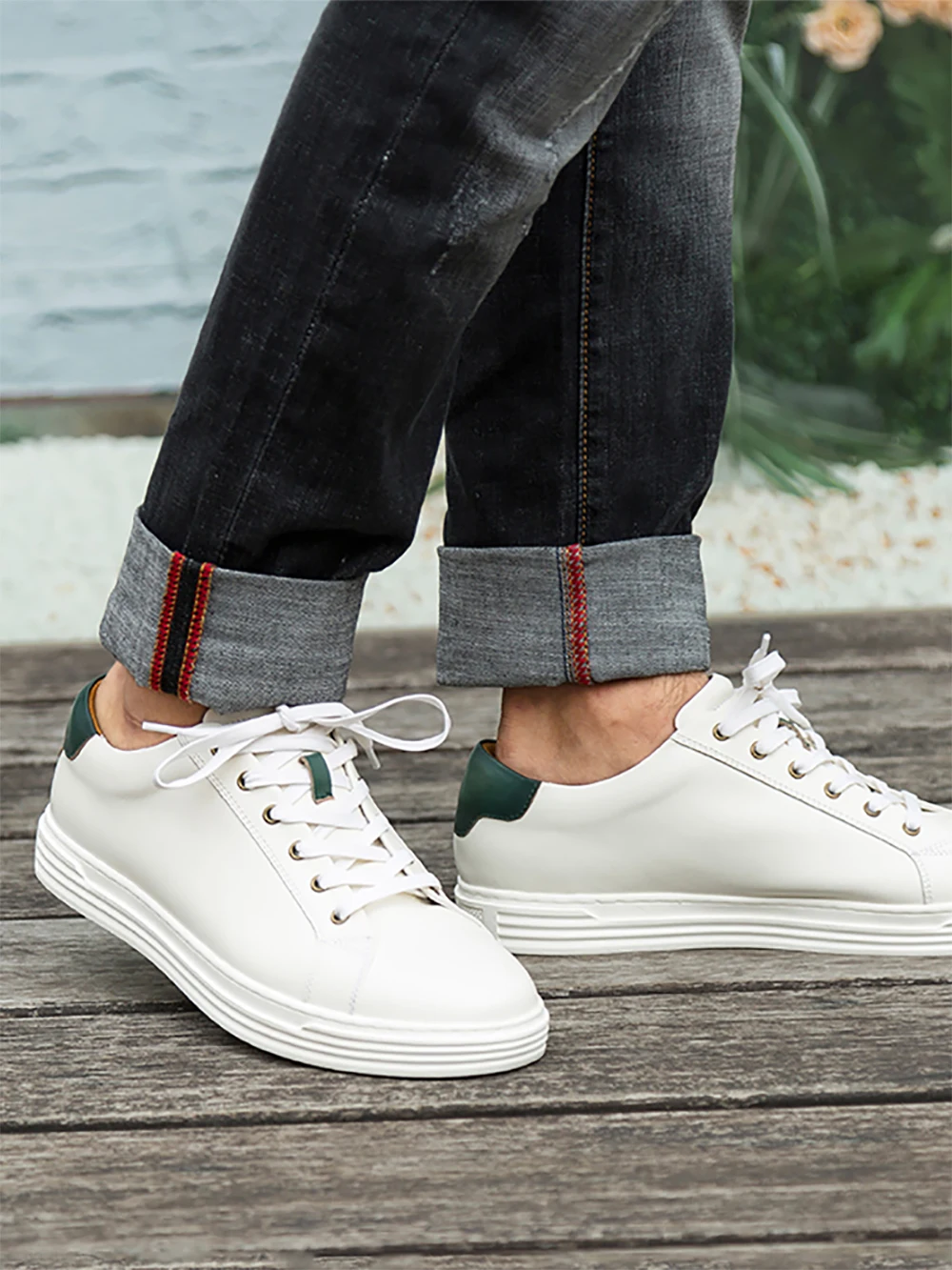 2020 Free Shipping Mandmade Men's Leather Court Sneakers Skate shoes Board for Men Low Cut Lace Up White 8F767 | Обувь