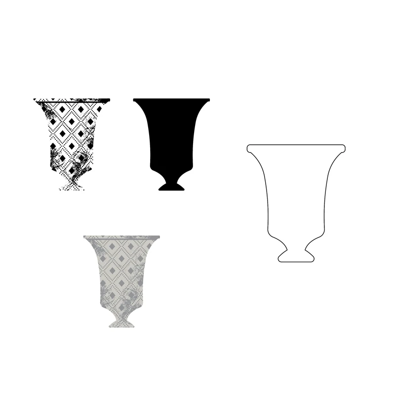 

New 2021 Cutting Dies and Clear Stamps for Scrapbooking Flower Pot Embossing Frames Card Craft Set Paper Making