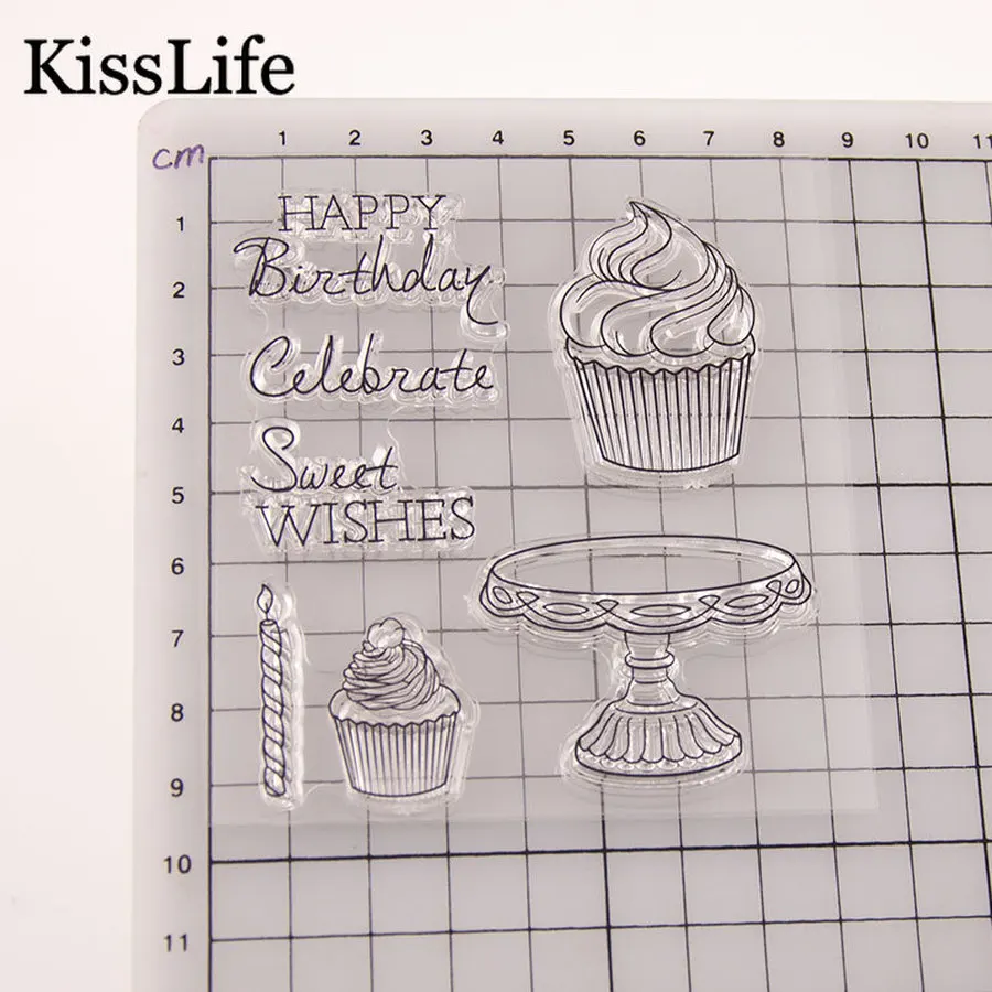 1 лист Торт пожелания письма с поздравлениями днем рождения прозрачные резиновые