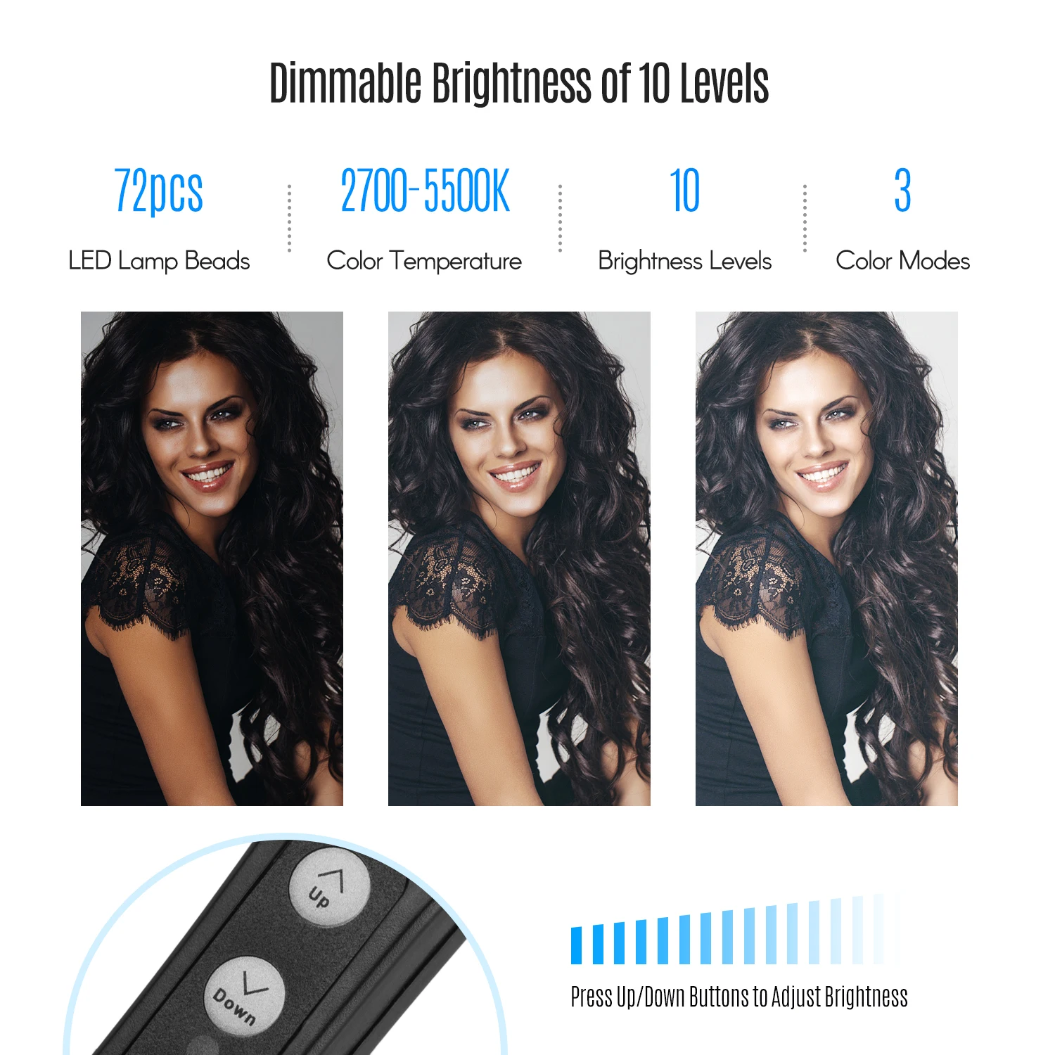 8 дюймовый светодиодный кольцо selfie светильник лампа 10 Вт с регулируемой яркостью