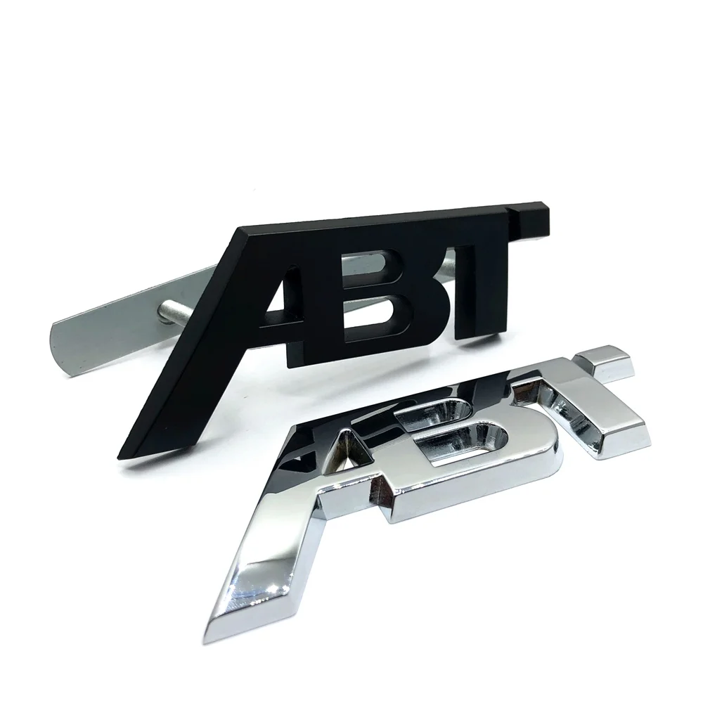 1Pcs ABT Modify Sticker Emblem High Quality All Metal For Auto Car Rear Trunk Lid Front Grille Gille Badge Fit VW TT RS3 A7 RS