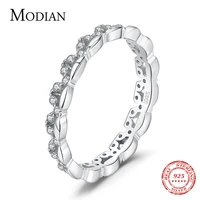 modian minimalist geometric finger rings for women real 925 sterling silver vintage stackable hypoallergenic female jewelry gift
