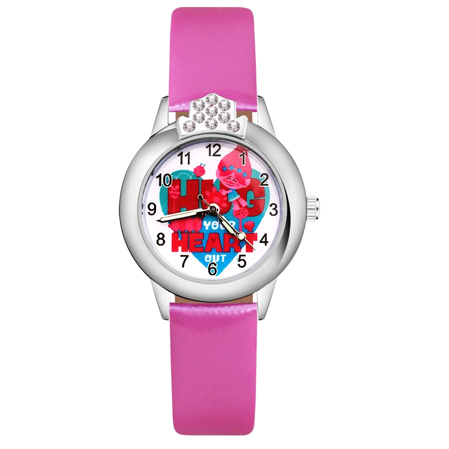 С милым мультипликационным принтом тролли с украшением в виде кристаллов