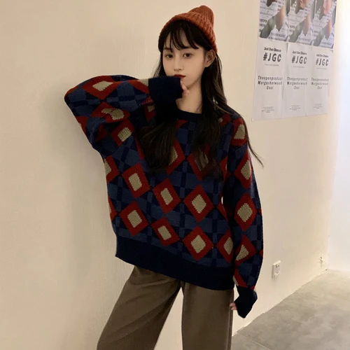 Повседневные свободные базовые универсальные модные толстые обычные пуловеры