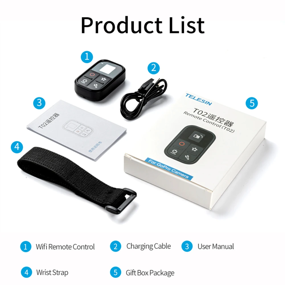 

80m Waterproof WiFi Remote Control Action Camera Wireless Controller for Gopro Hero 5 4 Session Hero 8 7 6 5 4 Max Accesorios