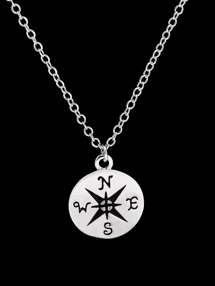 Hfarich минимализм маленький круг круглый кулон ожерелье цепочка женщины дети